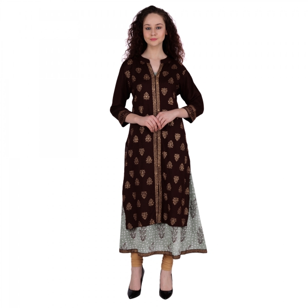 Gold Printed 2pcs kurta Set